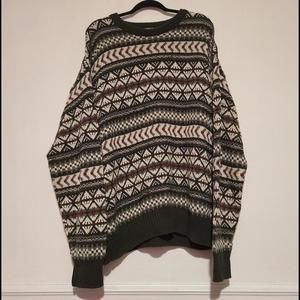 Vintage Men's Fieldmaster 100% Cotton Knit Pattern Sweater Sweat Shirt XL